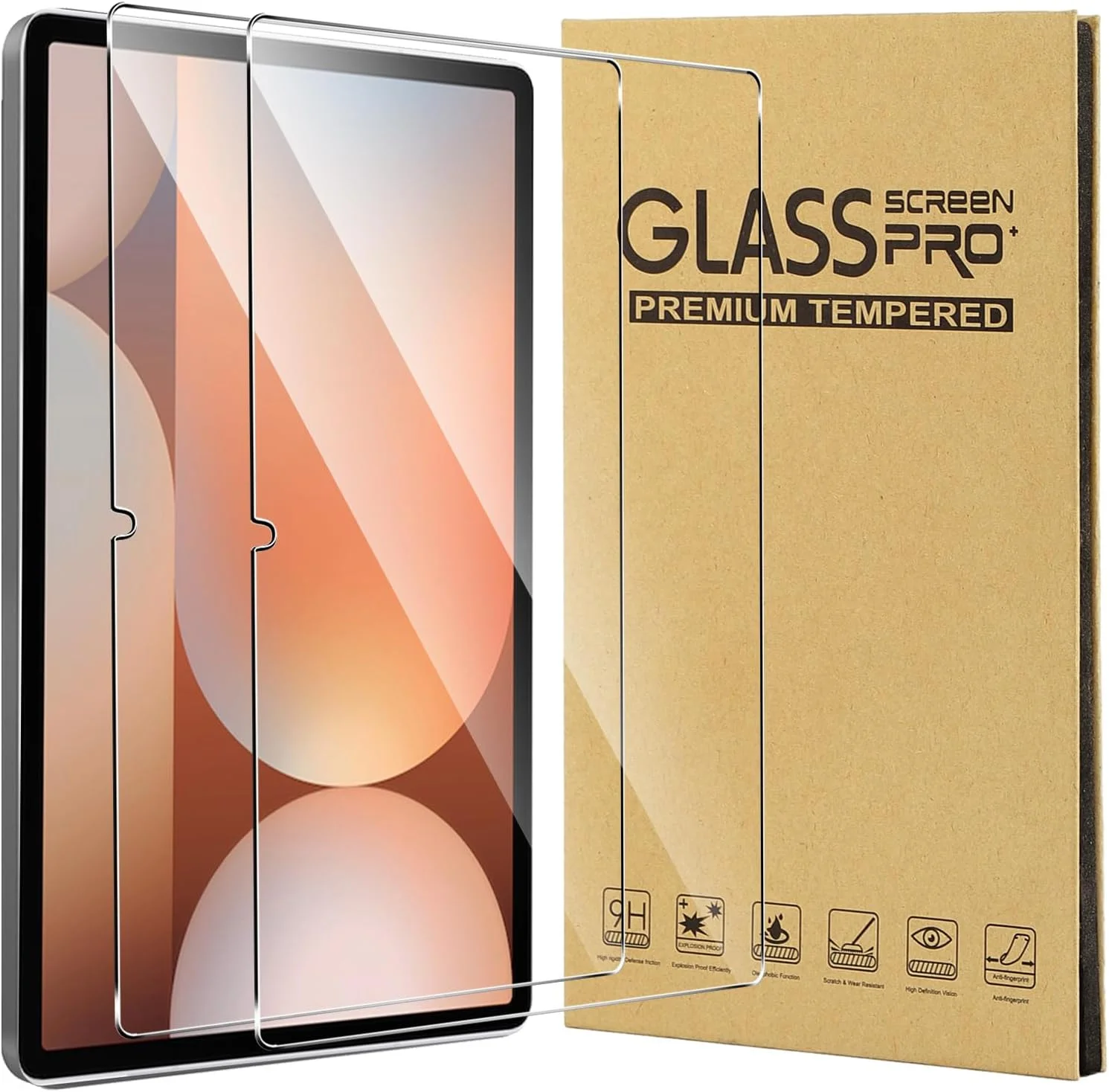 محافظ صفحه نمایش CONAPIKA برای تبلت سامسونگ گلکسی تب S10 پلاس، بسته 2 عددی، سختی 9H، ضد خش، ضد حباب، محافظ صفحه نمایش شیشه ای حرارت دیده، 2.5D HD شفاف، حساسیت بالا، ضد اثر انگشت