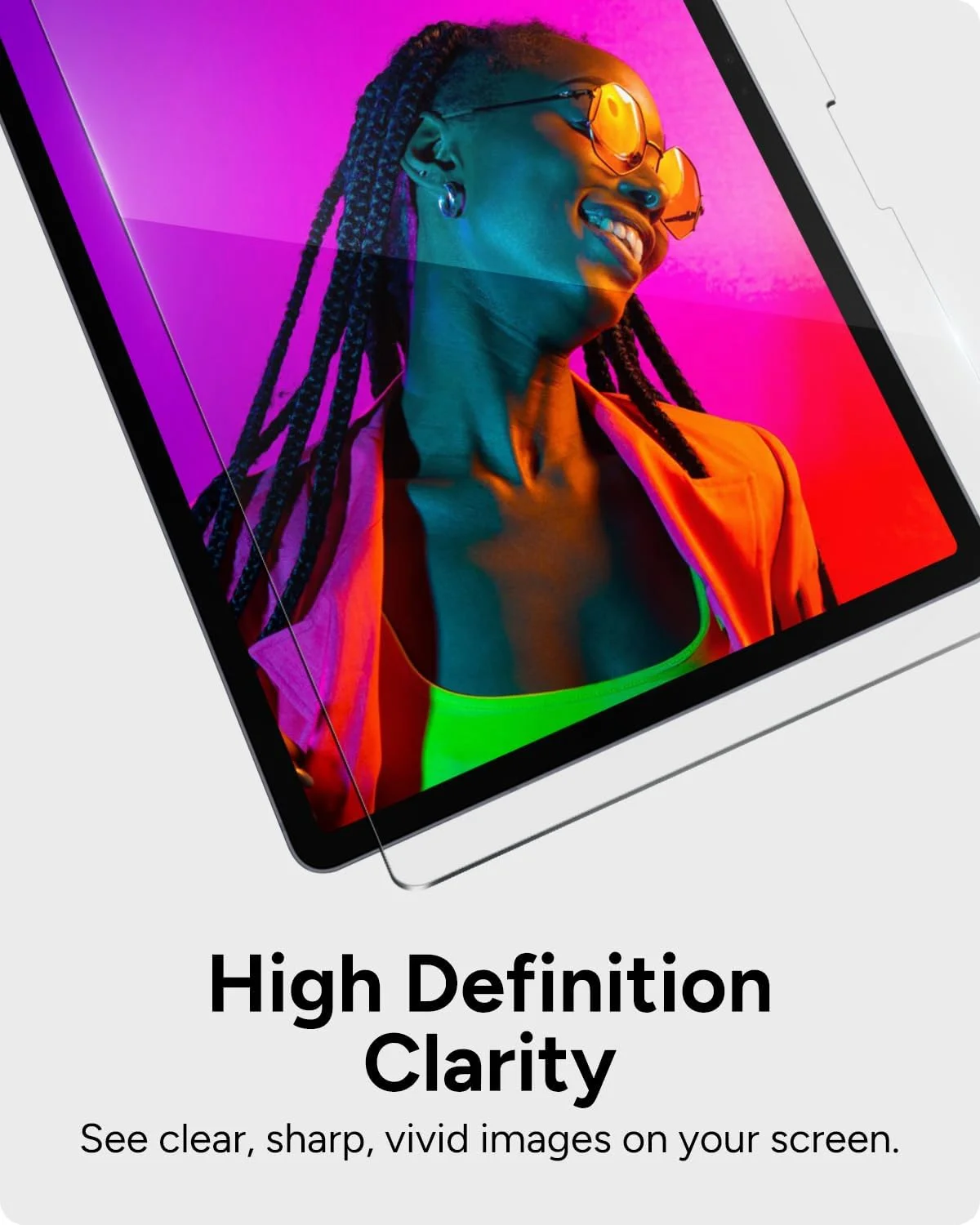 محافظ صفحه نمایش شیشه ای ZAGG Glass Elite برای تبلت سامسونگ گلکسی تب S10+ / تب S9+ / تب S9 FE+ - شیشه حرارت دیده 5 برابر قوی تر، مواد بازیافتی، ضد لک، نصب آسان