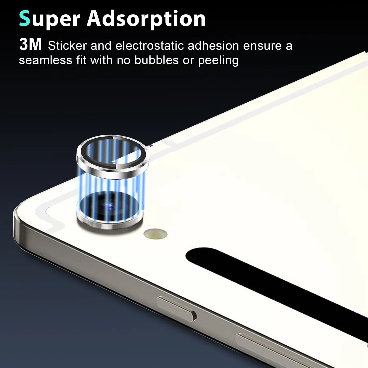 محافظ لنز دوربین Zeking برای Samsung Galaxy Tab S9 FE/ Tab S9/Tab S10 SM-X710، شیشه حرارت دیده 9H فوق العاده نازک مقاوم در برابر خراش با وضوح HD با لبه آلومینیومی، پوشش لنز فلزی جداگانه (2 عدد)