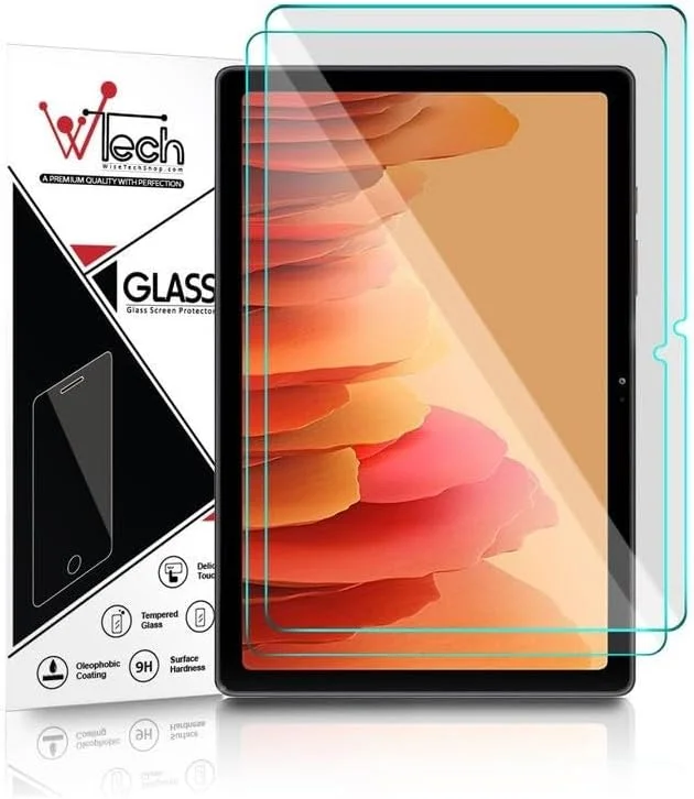 محافظ صفحه نمایش شیشه ای حرارت دیده Wtech برای تبلت سامسونگ گلکسی تب A7 (2020) (SM-T500/T505/T507) دو عددی، شفاف