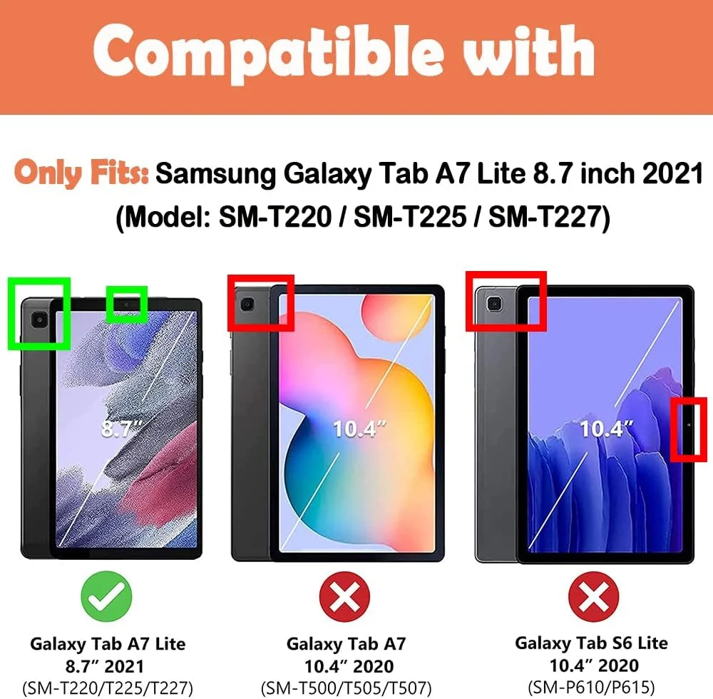 محافظ صفحه نمایش MadeRy [بسته 2 عددی] برای تبلت سامسونگ گلکسی تب A7 Lite 8.7 اینچ 2021 (SM-T220/SM-T225/SM-T227)، فیلم شیشه ای حرارت دیده با وضوح بالا مناسب برای گلکسی تب A7 Lite 8.7 اینچ (2021)