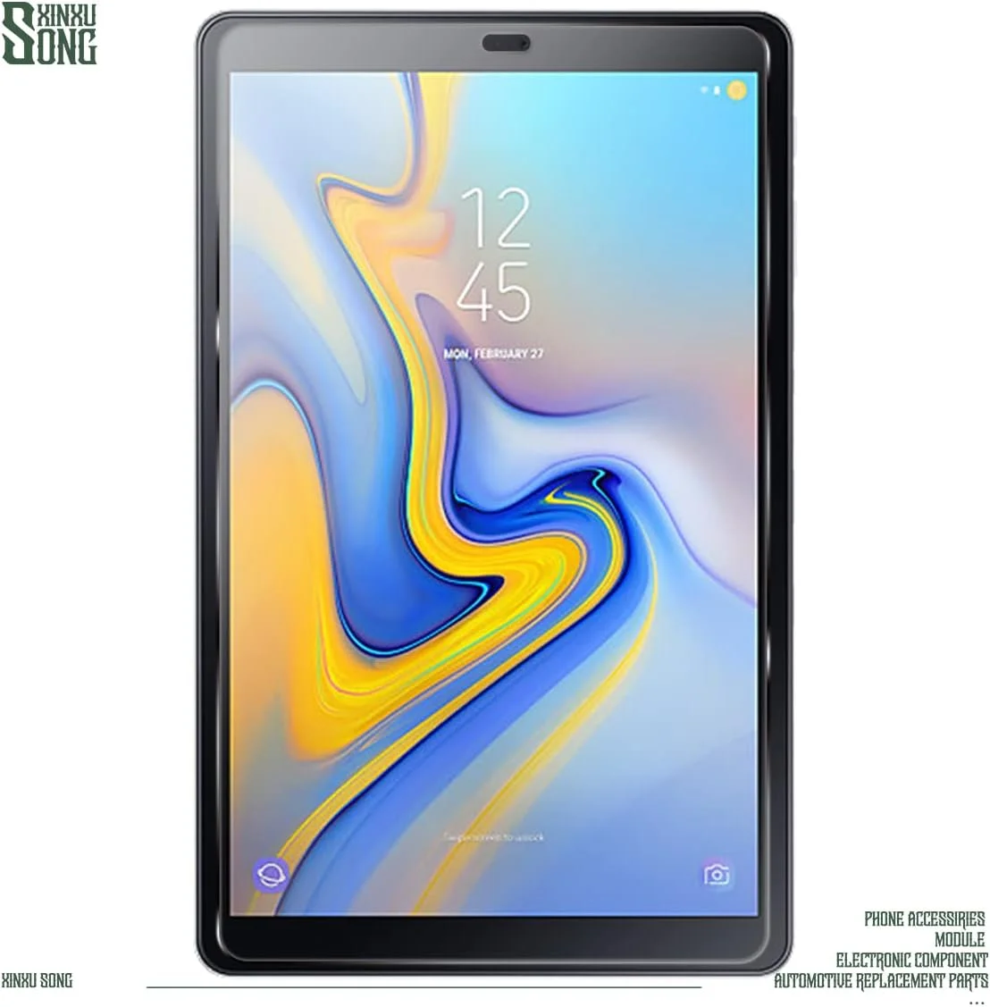 محافظ صفحه نمایش شیشه ای حرارت دیده XINXUSONG مناسب برای تبلت گلکسی تب A 10.5 T590/Tab A2 XL، ضد خش، سختی 9H، بسته 3 عددی