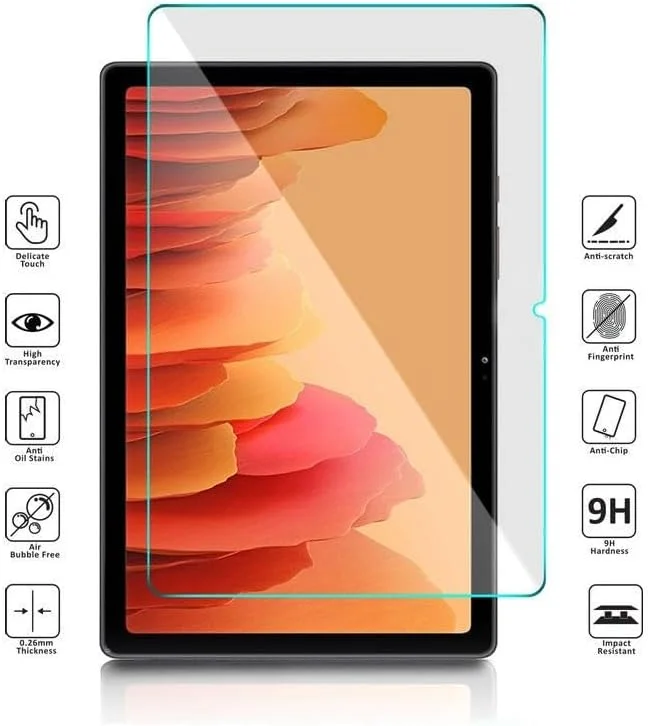 محافظ صفحه نمایش شیشه ای حرارت دیده Wtech برای تبلت سامسونگ گلکسی تب A7 (2020) (SM-T500/T505/T507) دو عددی، شفاف