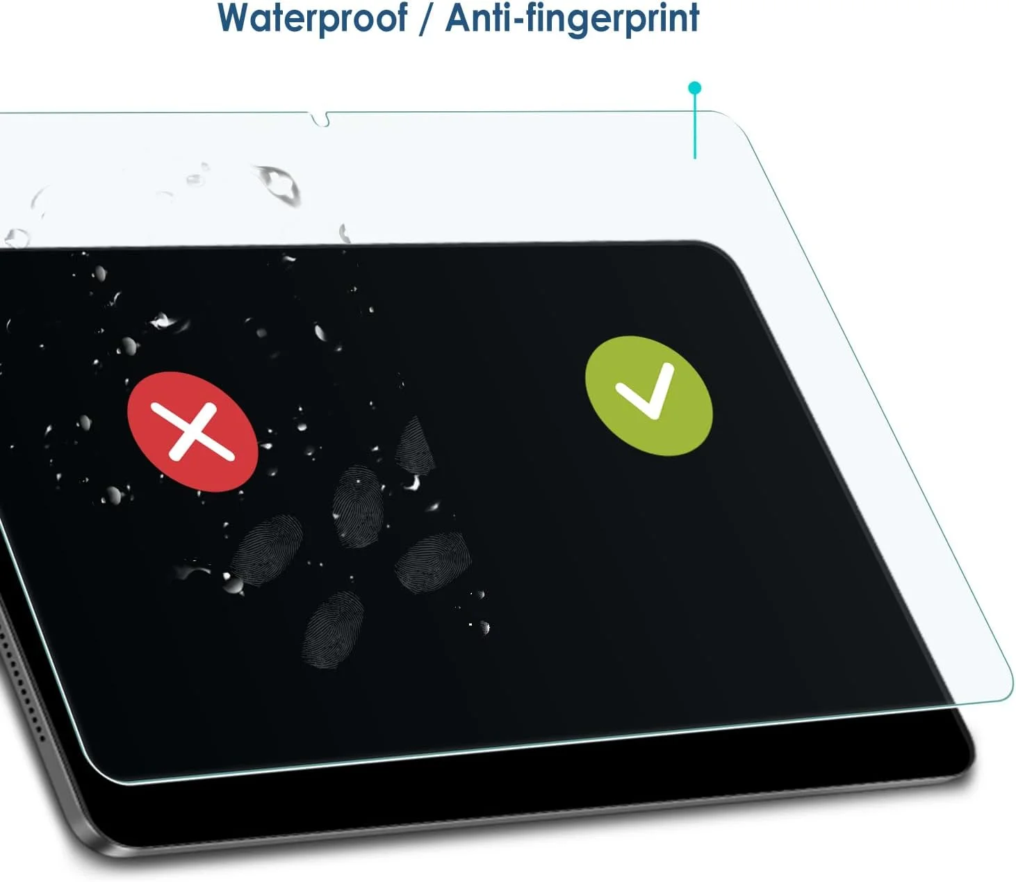 محافظ صفحه نمایش Bighan بسته 2 عددی سازگار با Samsung Galaxy Tab S9 FE 10.9 اینچ، محافظ صفحه شیشه ای محافظ با سختی 9H، مقاوم در برابر خراش، وضوح HD