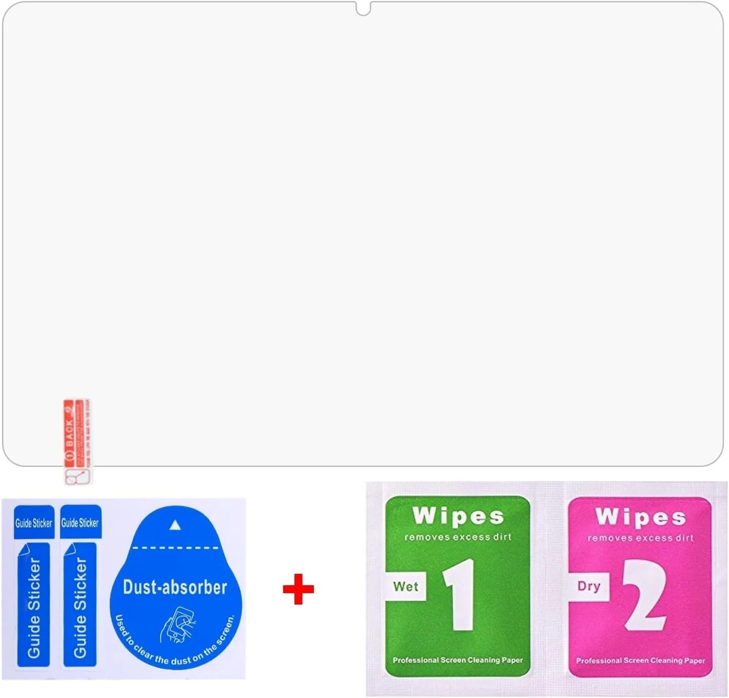 محافظ صفحه نمایش شیشه ای حرارت دیده برای تبلت سامسونگ گلکسی تب S9 پلاس، سختی 9H، ضخامت 0.3 میلی متر، ضد انفجار (رنگ: رنگ 1)