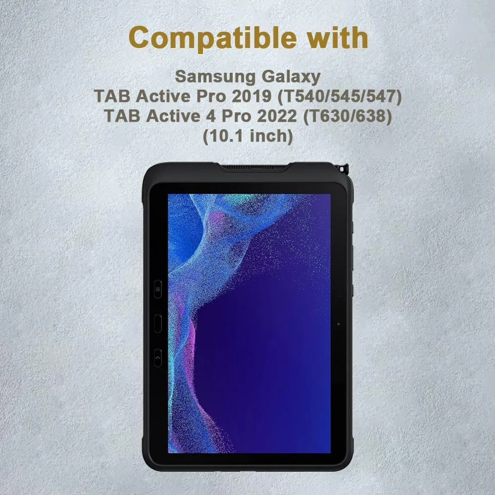 محافظ صفحه نمایش ENGFYADSY برای Samsung Galaxy Tab Active4 Pro/Tab Active Pro 10.1 SM-T540/T545/T547، فیلم شیشه ای حرارت دیده ضد خش، بدون حباب، کیفیت بالا (2 عدد)