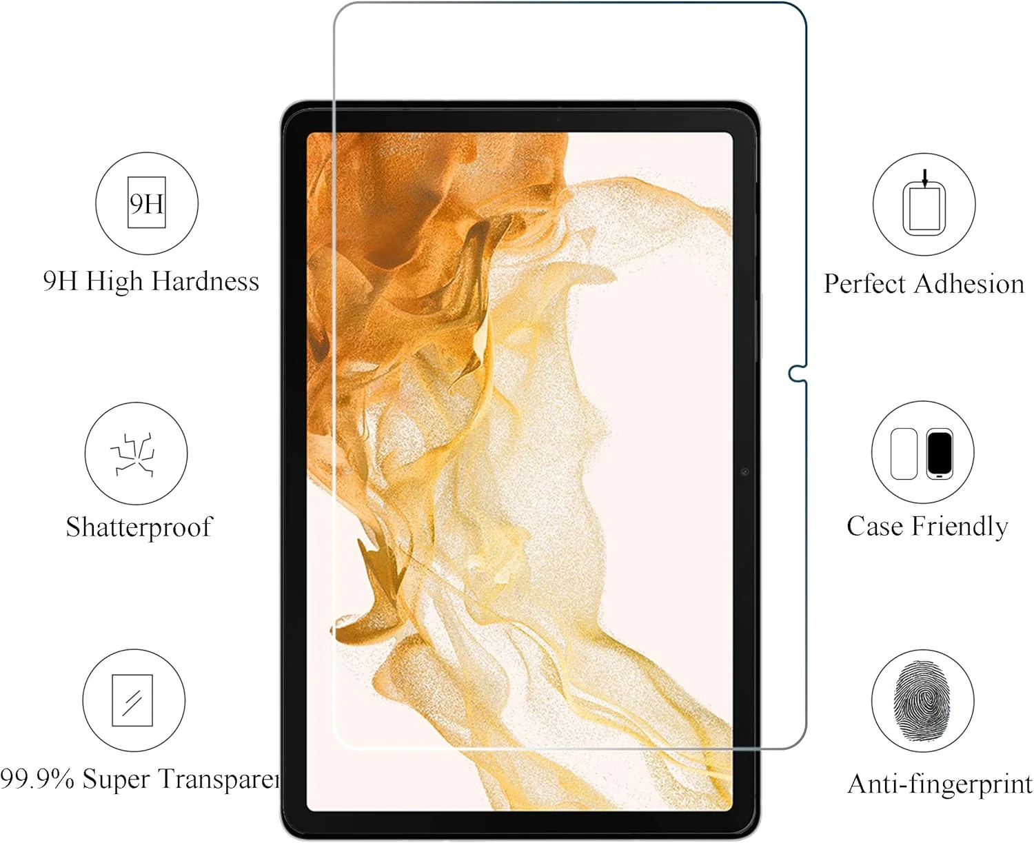 محافظ صفحه نمایش Ailun برای گلکسی تب S7 پلاس، 12.4 اینچ، بسته 2 عددی، شیشه حرارت دیده گلکسی تب S7+ با سختی 9H، لبه 2.5D، فوق العاده شفاف، ضد خش، سازگار با قاب