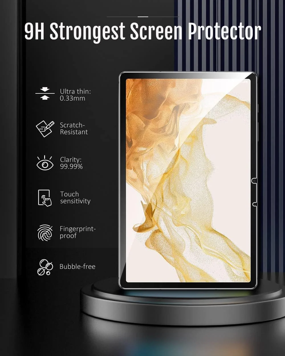 محافظ صفحه نمایش Muzz برای Samsung Galaxy Tab S8 (11.0 اینچ، بسته 2 عددی)