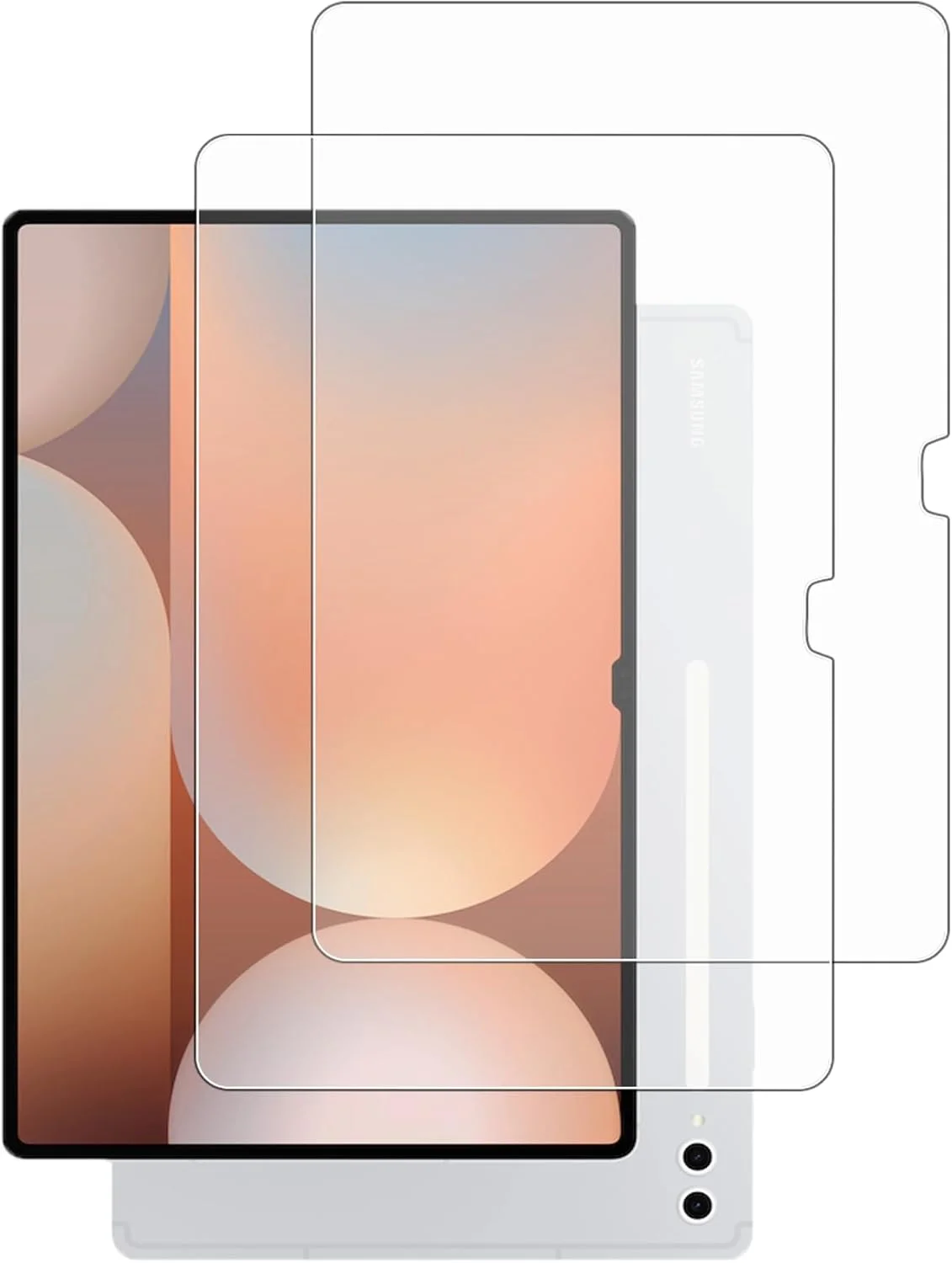 محافظ صفحه نمایش WUNIAK برای تبلت سامسونگ گلکسی تب S10 Ultra 14.6 اینچ 2024، فیلم شیشه ای حرارت دیده ضد خش با حساسیت لمسی بالا، 2 عدد.