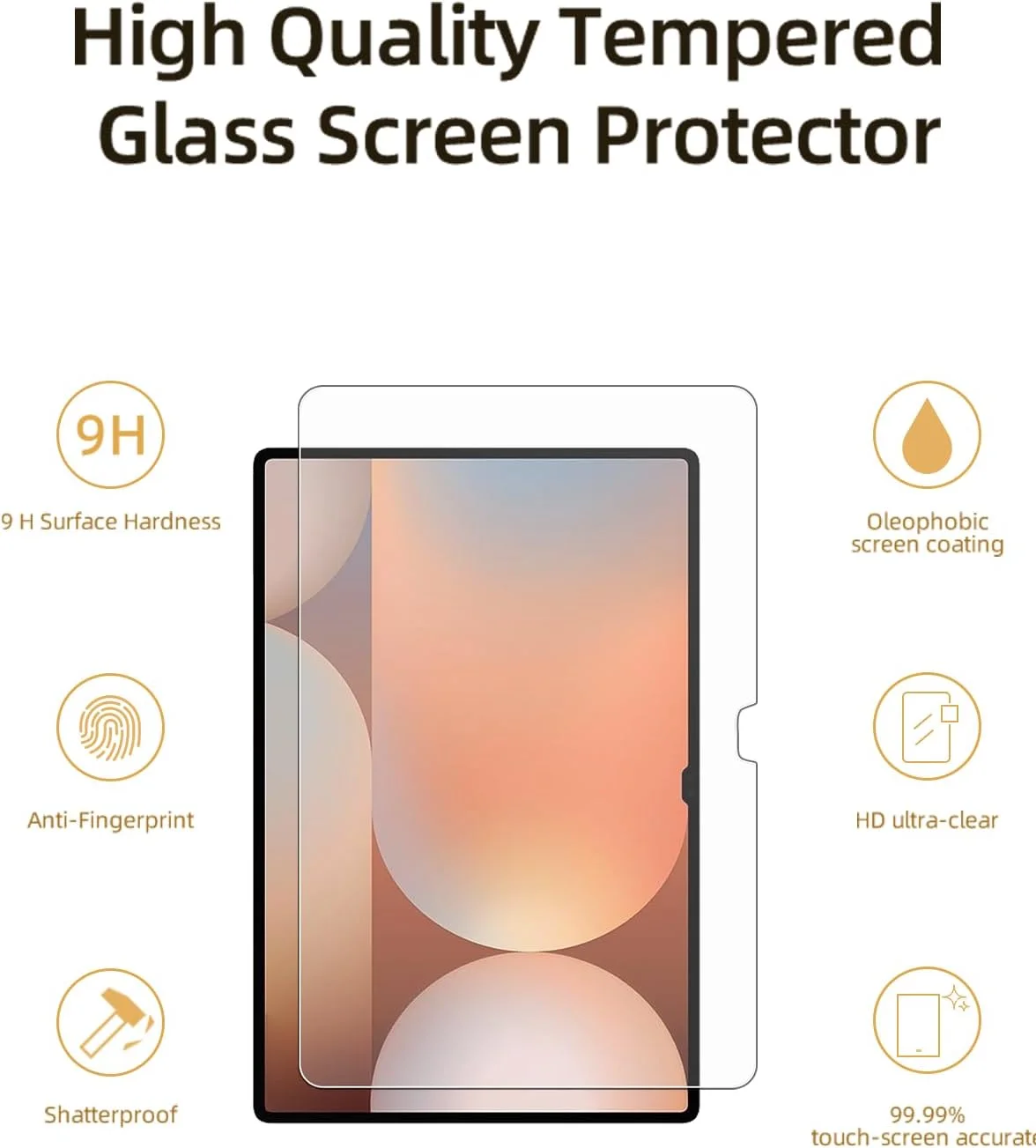 محافظ صفحه نمایش WUNIAK برای تبلت سامسونگ گلکسی تب S10 Ultra 14.6 اینچ 2024، فیلم شیشه ای حرارت دیده ضد خش با حساسیت لمسی بالا، 2 عدد.