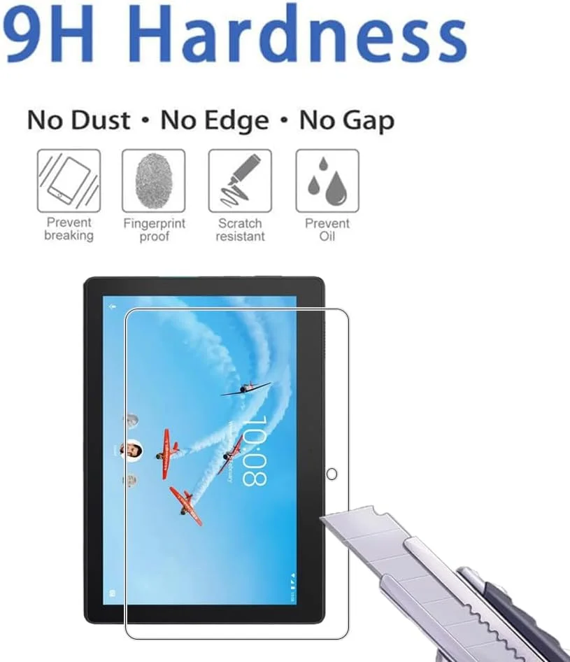 محافظ صفحه نمایش XYGCACO سازگار با Samsung TAB E10 10.1 اینچ، فیلم سخت شده با وضوح بالا، سختی 9H، ضد خش، حساس به لمس، محافظت در برابر افتادن [1 عدد]