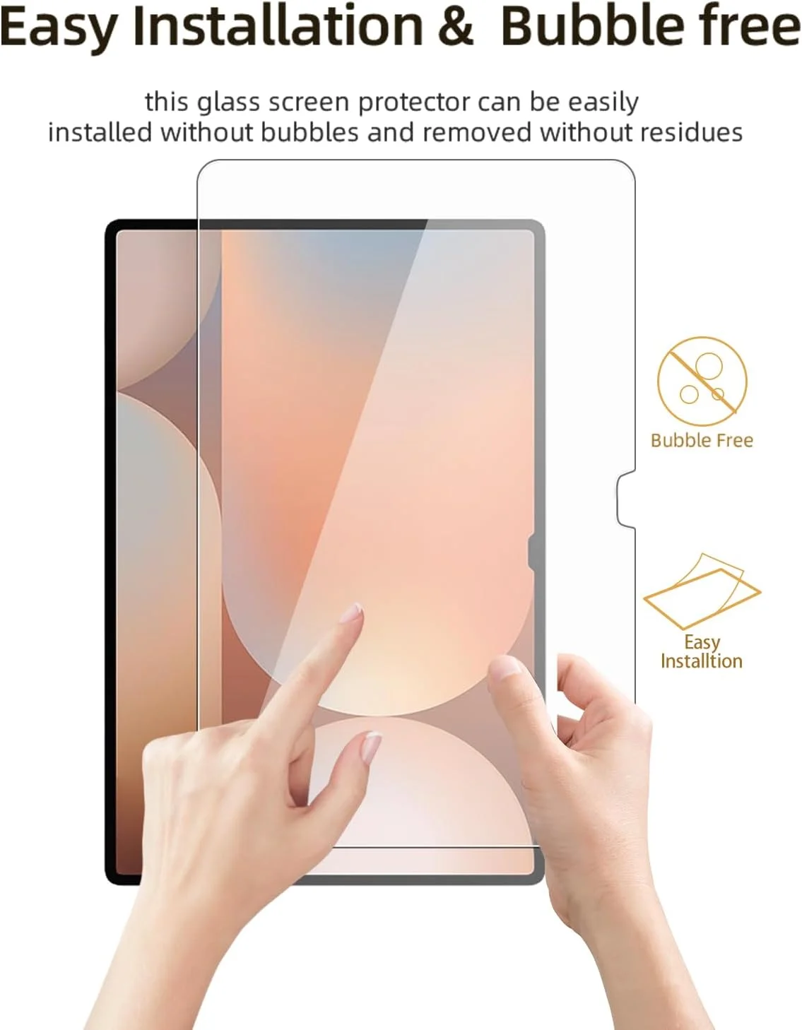 محافظ صفحه نمایش WUNIAK برای تبلت سامسونگ گلکسی تب S10 Ultra 14.6 اینچ 2024، فیلم شیشه ای حرارت دیده ضد خش با حساسیت لمسی بالا، 2 عدد.