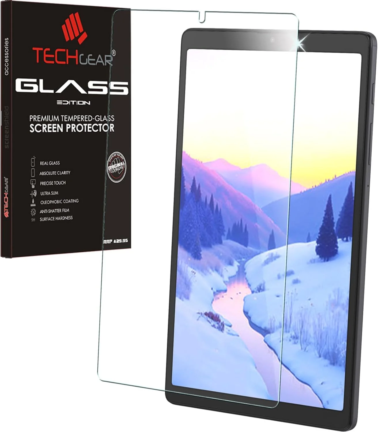 محافظ صفحه نمایش شیشه ای حرارت دیده TECHGEAR مناسب برای گلکسی تب A7 Lite 8.7 اینچ 2021 (SM-T220/SM-T225) [ضد خش] سازگار با محافظ صفحه نمایش شیشه ای حرارت دیده سامسونگ گلکسی تب A7 Lite