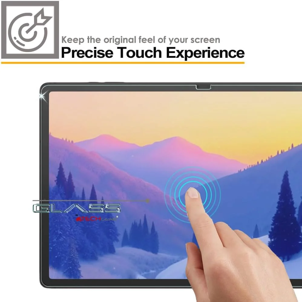 محافظ صفحه نمایش شیشه ای حرارت دیده TECHGEAR Galaxy Tab S8 Plus 12.4 اینچ (SM-X800 / SM-X806) [سختی 9H] [وضوح HD] [مقاوم در برابر خراش] [بدون حباب] ساخته شده برای Samsung Galaxy Tab S8+ 2022