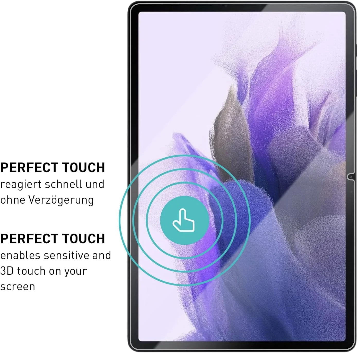 محافظ صفحه نمایش شیشه ای smartect [2 عدد، شفاف] سازگار با Samsung Galaxy Tab S7 FE 2021 / Tab S7 Plus 2020، شیشه محافظ ضد خش، شیشه Gerhard 9H، بدون حباب، فوق العاده مقاوم