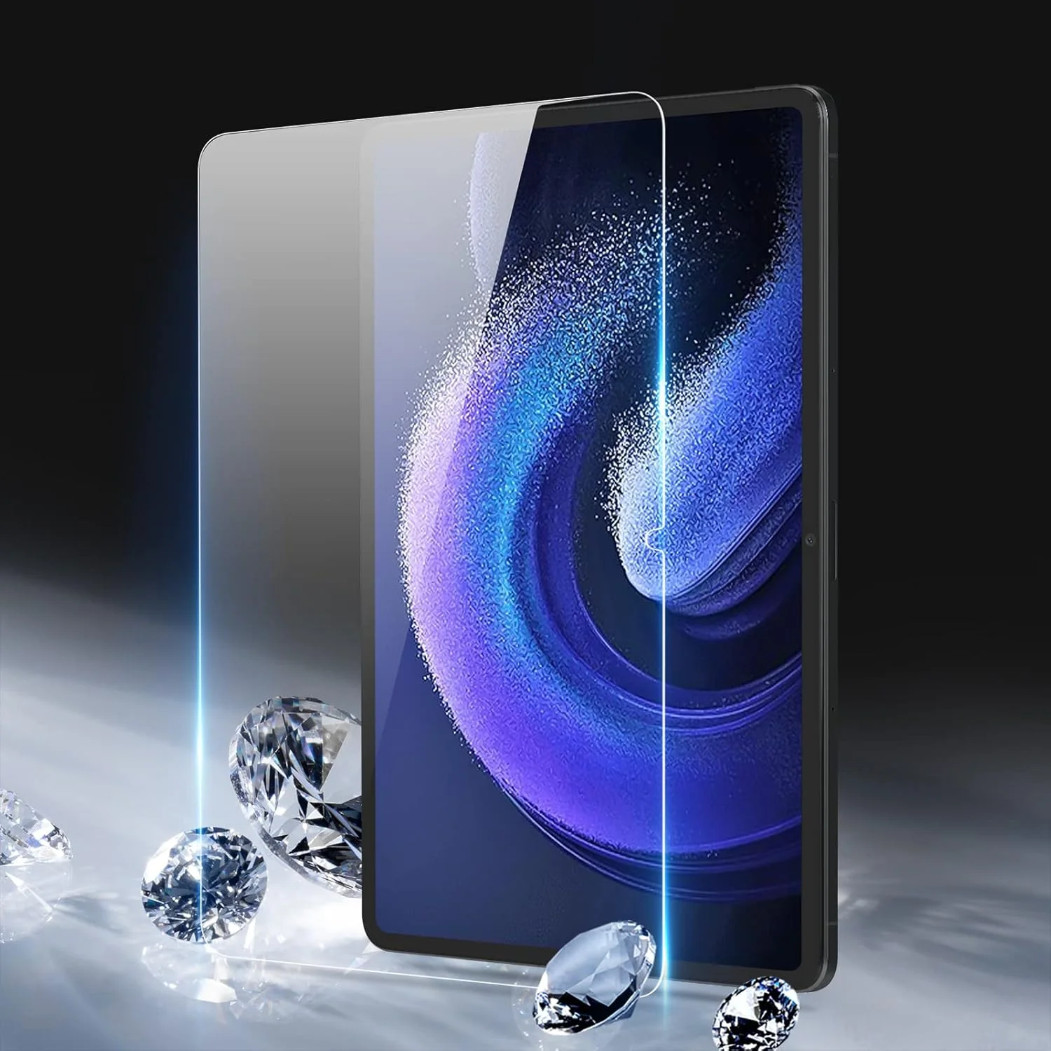محافظ صفحه نمایش QJONSIU سازگار با Samsung Galaxy Tab S11، بسته 2 عددی فیلم محافظ شیشه ای سخت شده HD، فوق العاده مقاوم، ضد خش و بدون حباب