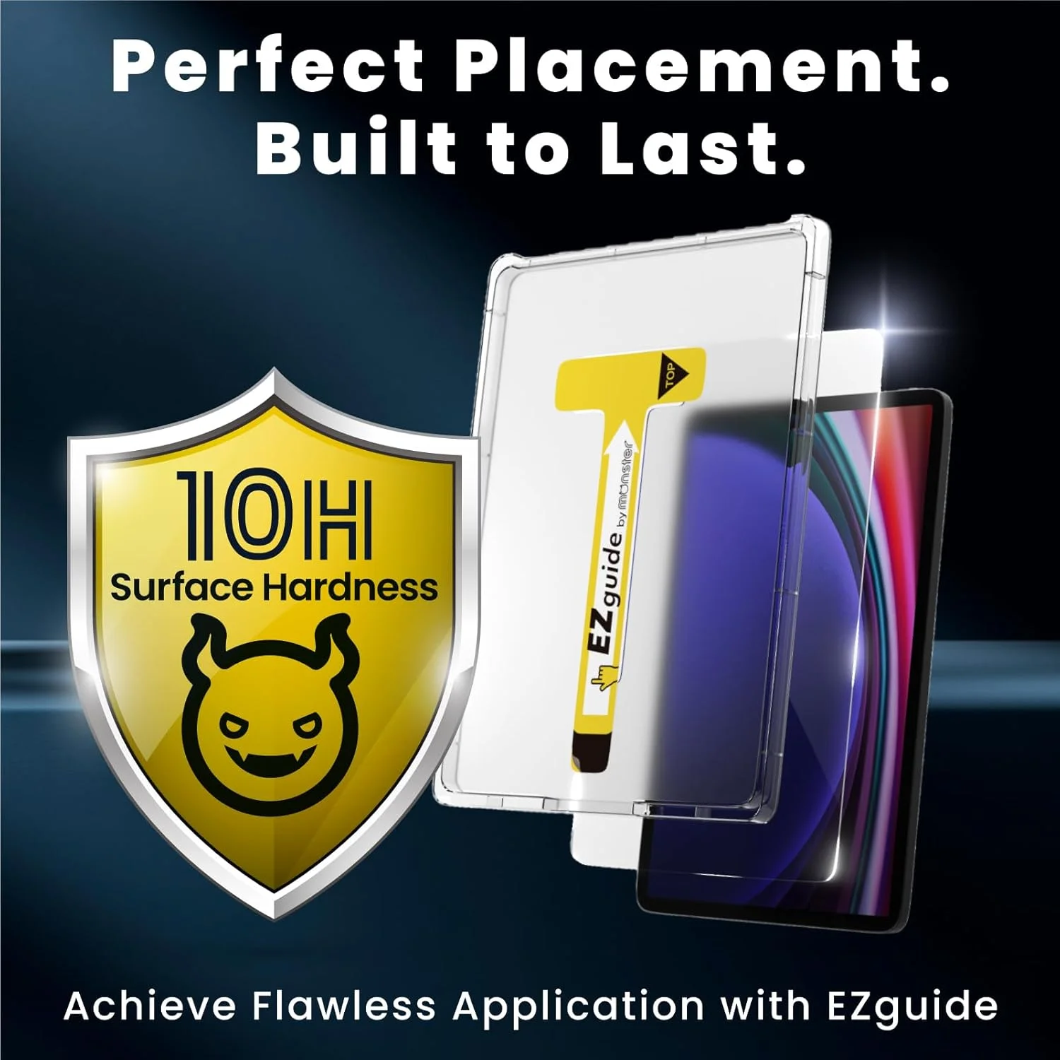 محافظ صفحه نمایش شیشه ای بلوموند برای گلکسی تب S10 FE / S9 FE / S9 / S8 / S7 (10.9 اینچ/11 اینچ) | فوق العاده شفاف | کیت راهنمای EZ برای نصب بی نقص | 10H | 1 بسته | طراحی شده در ژاپن