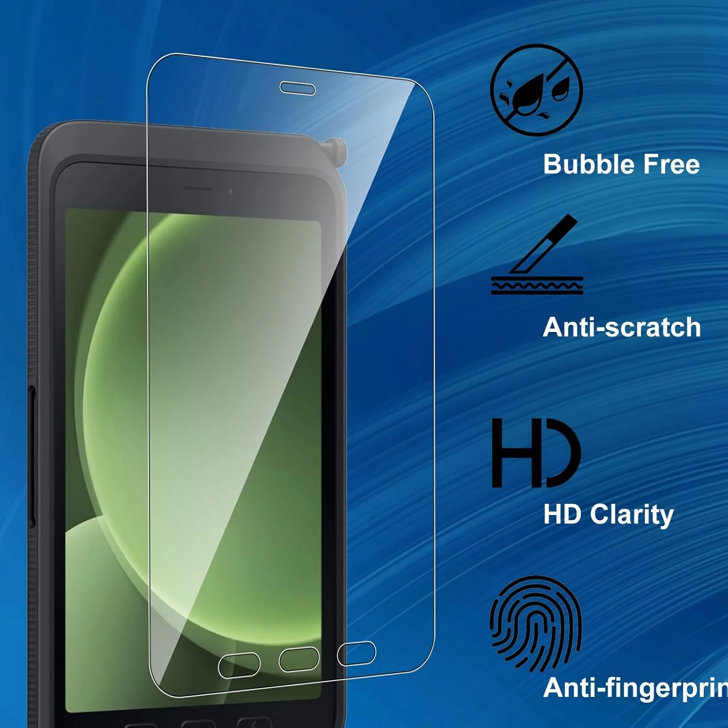 محافظ صفحه نمایش CONAPIKA برای تبلت سامسونگ گلکسی تب اکتیو 5 8 اینچی، بسته 2 عددی، سختی 9H، ضد خش، محافظ صفحه نمایش شیشه ای حرارت دیده، شفافیت HD، حساسیت بالا [ضد حباب] [ضد اثر انگشت]