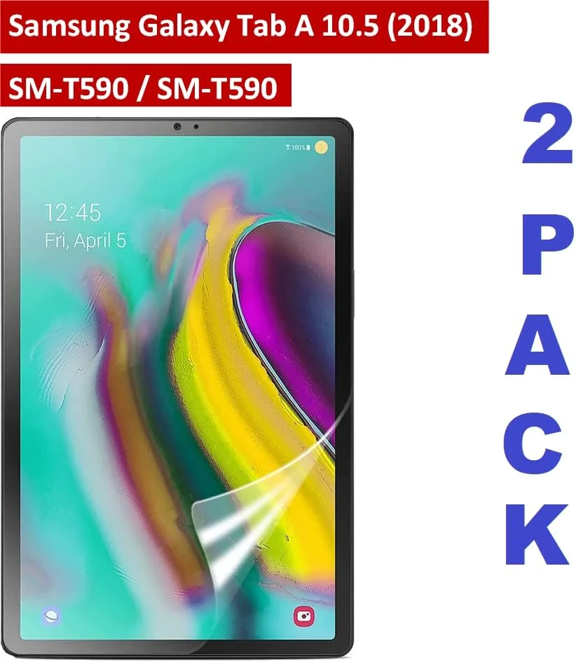 محافظ صفحه نمایش پلاستیکی سیلکو استار [بسته 2 عددی] برای تبلت سامسونگ گلکسی تب A 10.5 اینچ (2018) - محافظ صفحه نمایش LCD شفاف Ultra HD برای گلکسی تب A 10.5 اینچ (2018) SM-T590 / SM-T595