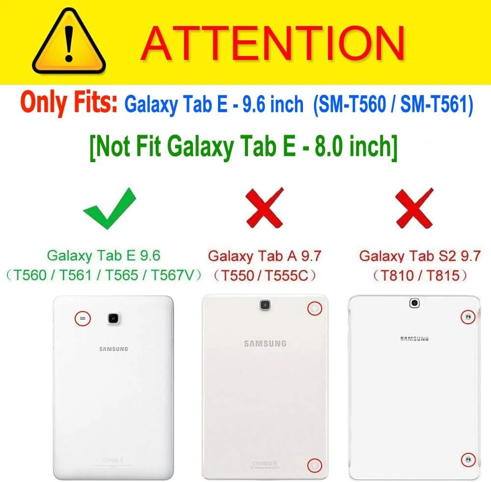 [2 عدد] محافظ صفحه نمایش شیشه ای حرارت دیده برای تبلت 9.6 اینچی سامسونگ گلکسی تب E 9.6 [SM-T560/T561]