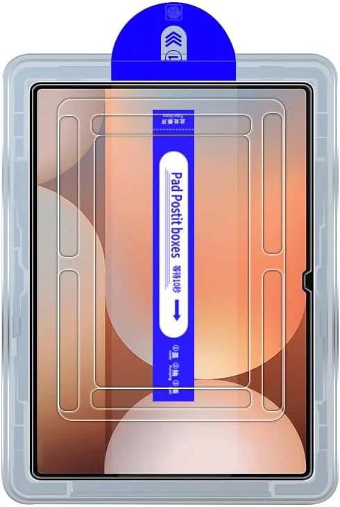 محافظ صفحه نمایش شیشه ای حرارت دیده شفاف Kepuch سازگار با Samsung Galaxy Tab S10 Ultra/S9 Ultra/S8 Ultra 14.6 اینچ، به همراه ابزار تراز خودکار