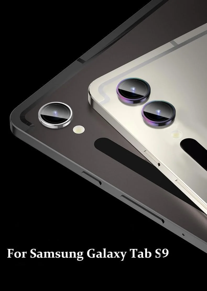 محافظ لنز فلزی GMUJIAO Dazzle سازگار با Samsung Galaxy Tab S9 Plus، محافظ دوربین، محافظ ضد خش