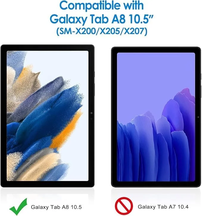 محافظ صفحه نمایش سازگار با Samsung Galaxy Tab A8 (10.5 اینچی، مدل 2021، SM-X200/X205/X207)، فیلم شیشه ای حرارت دیده 9H ضد خش، شفافیت HD با ابزار نصب آسان، بسته 2 عددی