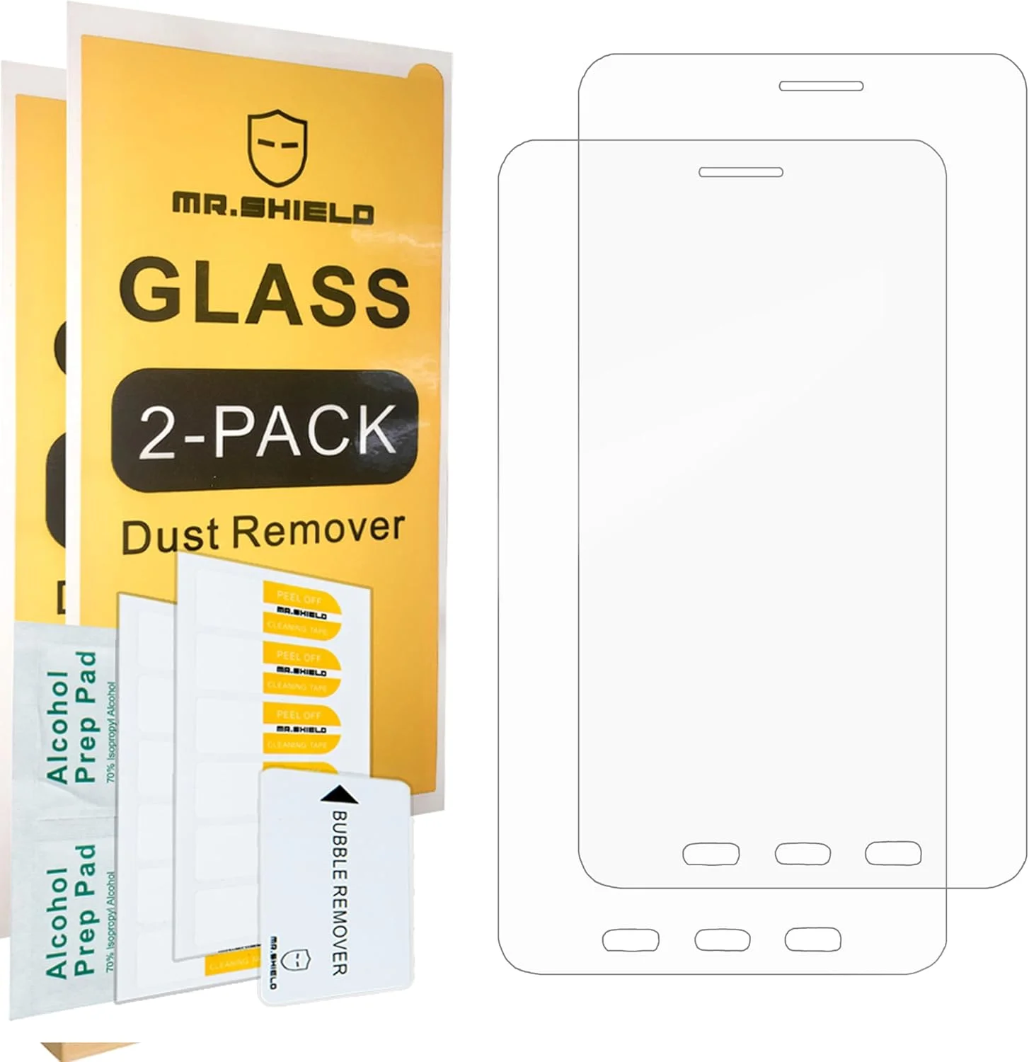 محافظ صفحه نمایش Mr.Shield برای Samsung Galaxy Tab Active5 [محافظت از دوربین] شیشه حرارت دیده [سختی 9H] [2 عدد] محافظ صفحه نمایش بدون حباب