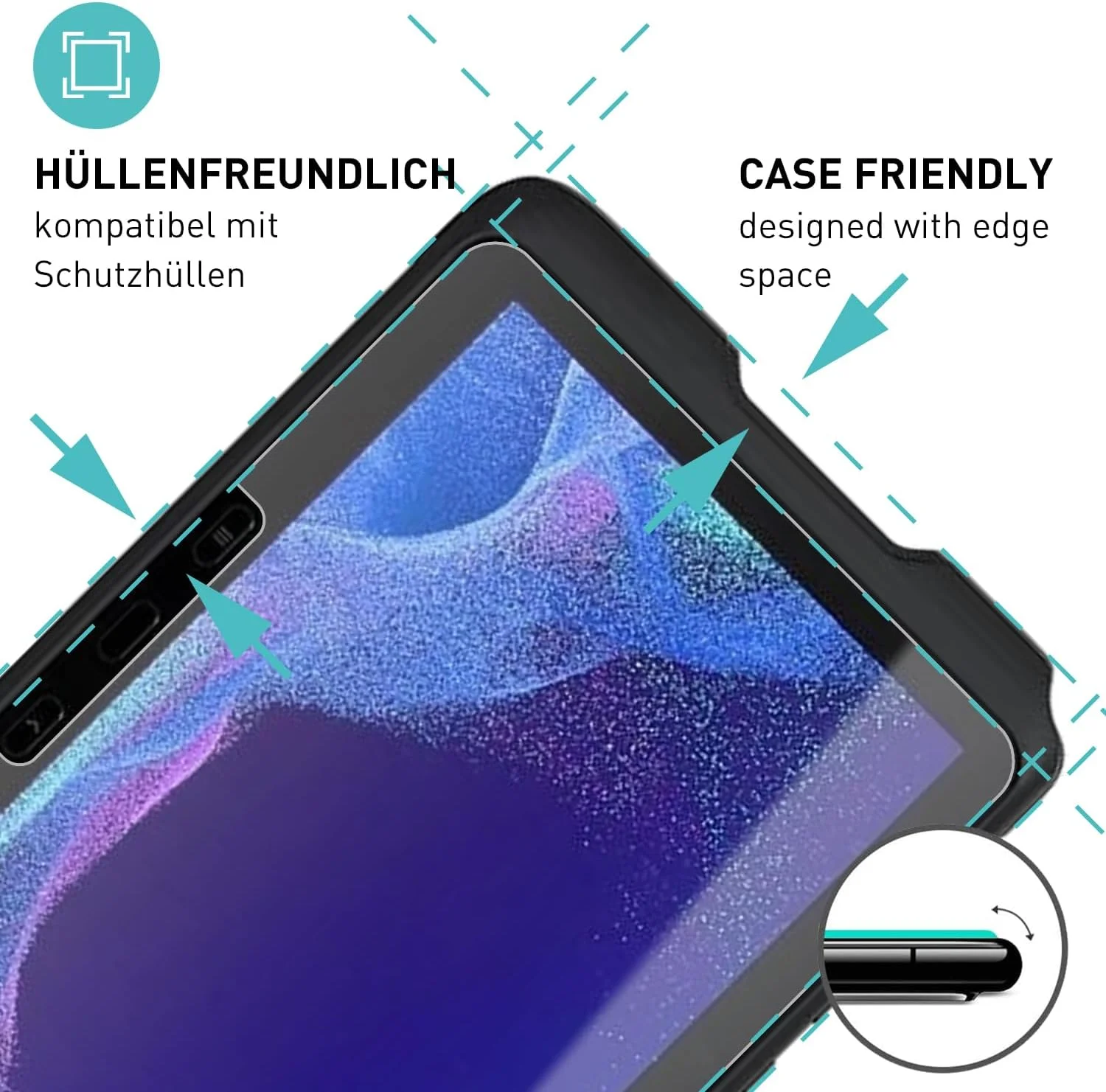 محافظ صفحه نمایش [2 عدد، شفاف] smartect سازگار با Samsung Galaxy Tab Active 4 Pro، شیشه حرارت دیده HD با سختی 9H، نصب بدون حباب، ضد اثر انگشت