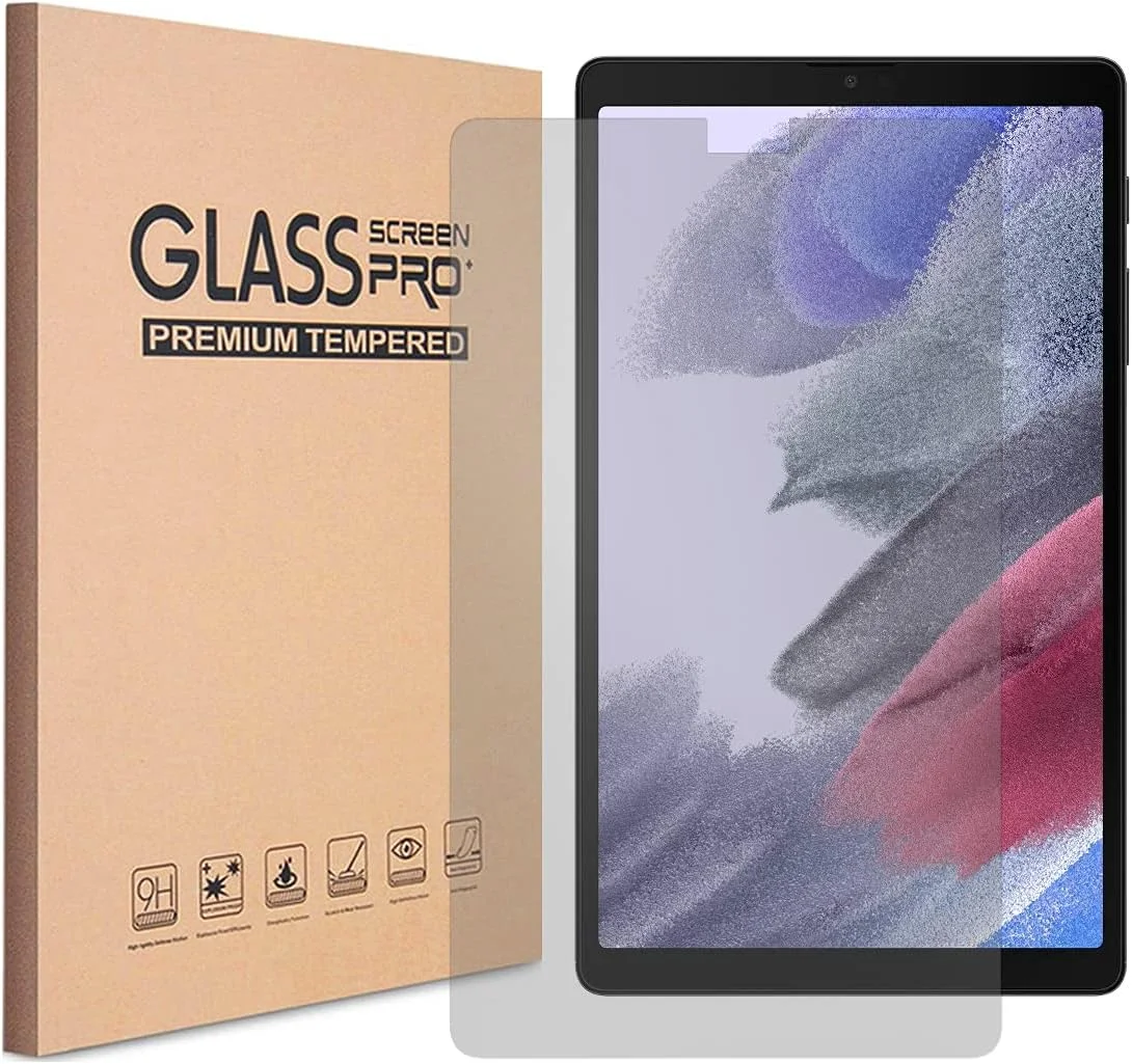 محافظ صفحه نمایش پریمیوم KIQ برای تبلت سامسونگ گلکسی تب A7 Lite 8.7 T220 / T225 (2021)، شیشه حرارت دیده ضد خش HD و بدون حباب