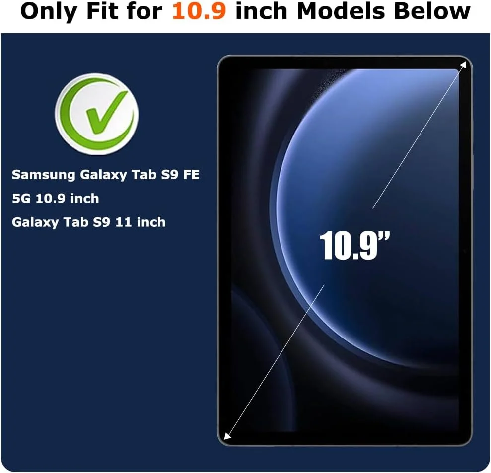 محافظ صفحه نمایش Pusiikeer [بسته 2 عددی] برای تبلت سامسونگ گلکسی تب S9 FE 5G 10.9 اینچ / گلکسی تب S9 11 اینچ با سختی 9H، نصب آسان و بدون حباب، فیلم شیشه ای حرارت دیده