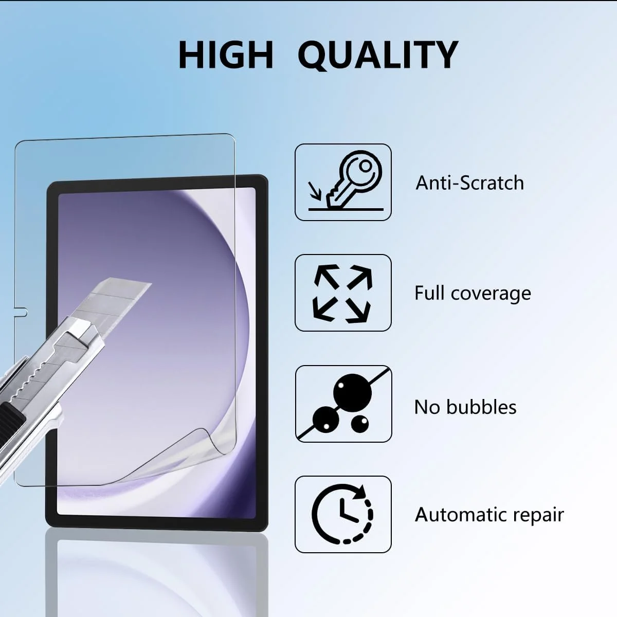 محافظ صفحه نمایش Bekiikoo برای Samsung Galaxy Tab A9، [محافظ غیر شیشه ای حرارت دیده]، بدون حباب، ضد خش، ضد اثر انگشت، محافظ صفحه نمایش مات کاغذی برای طراحی برای صفحه نمایش Galaxy Tab A9