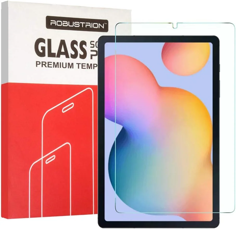 محافظ صفحه نمایش شیشه ای حرارت دیده پریمیوم Robustrion [ضد خش] و [ضد لک] [سازگار با قلم S] برای تبلت سامسونگ Tab S6 Lite 10.4 اینچ - P610/615 [بدون حباب]
