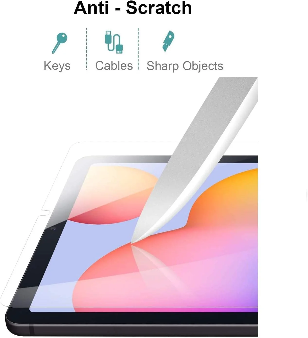 محافظ صفحه نمایش شیشه ای حرارت دیده پریمیوم Robustrion [ضد خش] و [ضد لک] [سازگار با قلم S] برای تبلت سامسونگ Tab S6 Lite 10.4 اینچ - P610/615 [بدون حباب]