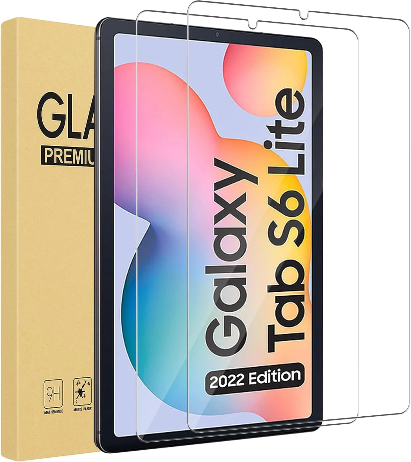 محافظ صفحه نمایش شیشه ای تمپرد Andwing بسته 2 عددی برای تبلت سامسونگ گلکسی تب S6 لایت 2024/2022/2020 سایز 10.4 اینچ، فیلم محافظ صفحه نمایش با سختی 9H