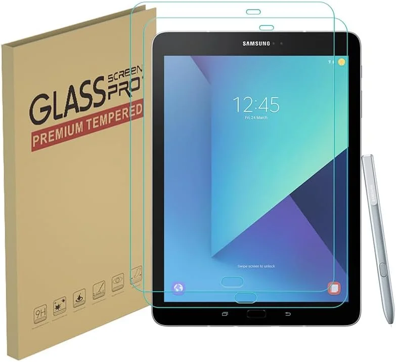 محافظ صفحه نمایش شیشه ای حرارت دیده ZYHKJYL طراحی شده برای تبلت سامسونگ گلکسی تب S2 / S3 9.7 اینچ T810 T813 T815C T819C T820 T825، ضد خش 9H، شفاف HD، بدون حباب (2 عدد)
