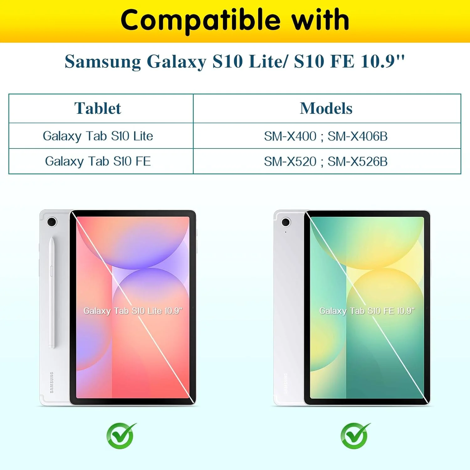 محافظ صفحه نمایش GOZOPO برای Samsung Galaxy Tab S9 / Tab S9 FE/Tab S8 / Tab S7، محافظ صفحه نمایش شیشه ای حرارت دیده، بسته 2 عددی محافظ صفحه نمایش GOZOPO برای Samsung Galaxy Tab S9 / Tab S9 FE/Tab S8 / Tab S7، محافظ صفحه نمایش شیشه ای حرارت دیده، بسته 2 عددی
