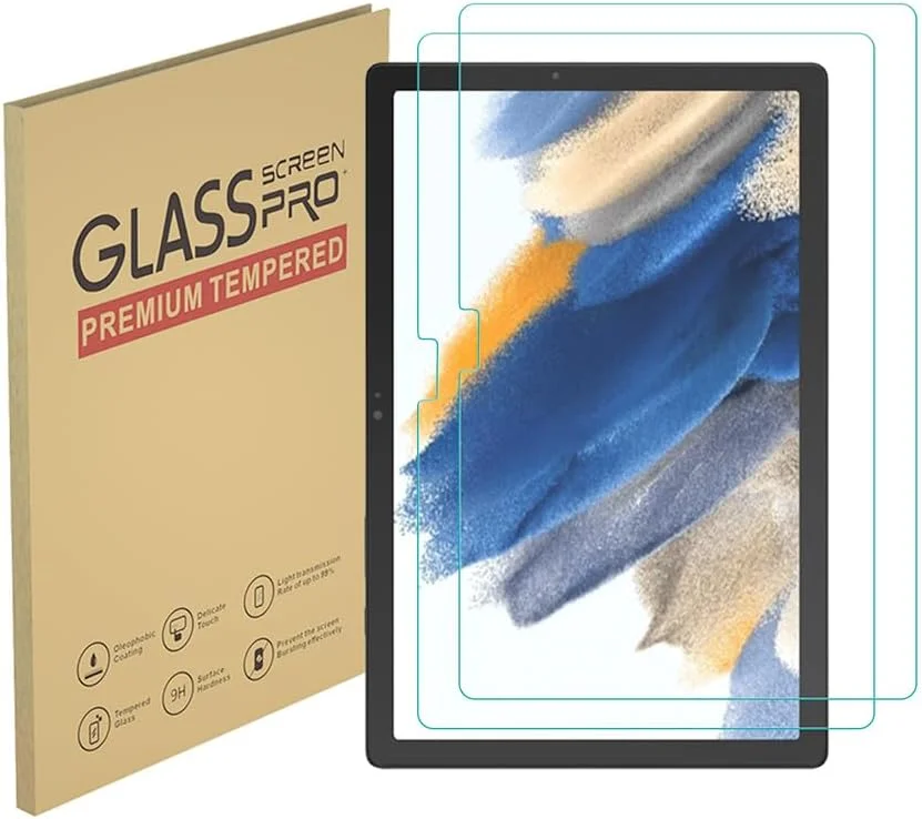 محافظ صفحه نمایش شیشه ای حرارت دیده ZYHKJYL طراحی شده برای تبلت سامسونگ گلکسی تب A8 مدل 2022 با صفحه نمایش 10.5 اینچی SM-X200 SM-X205 SM-X207، ضد خش 9H، شفاف HD، بدون حباب (2 عدد)