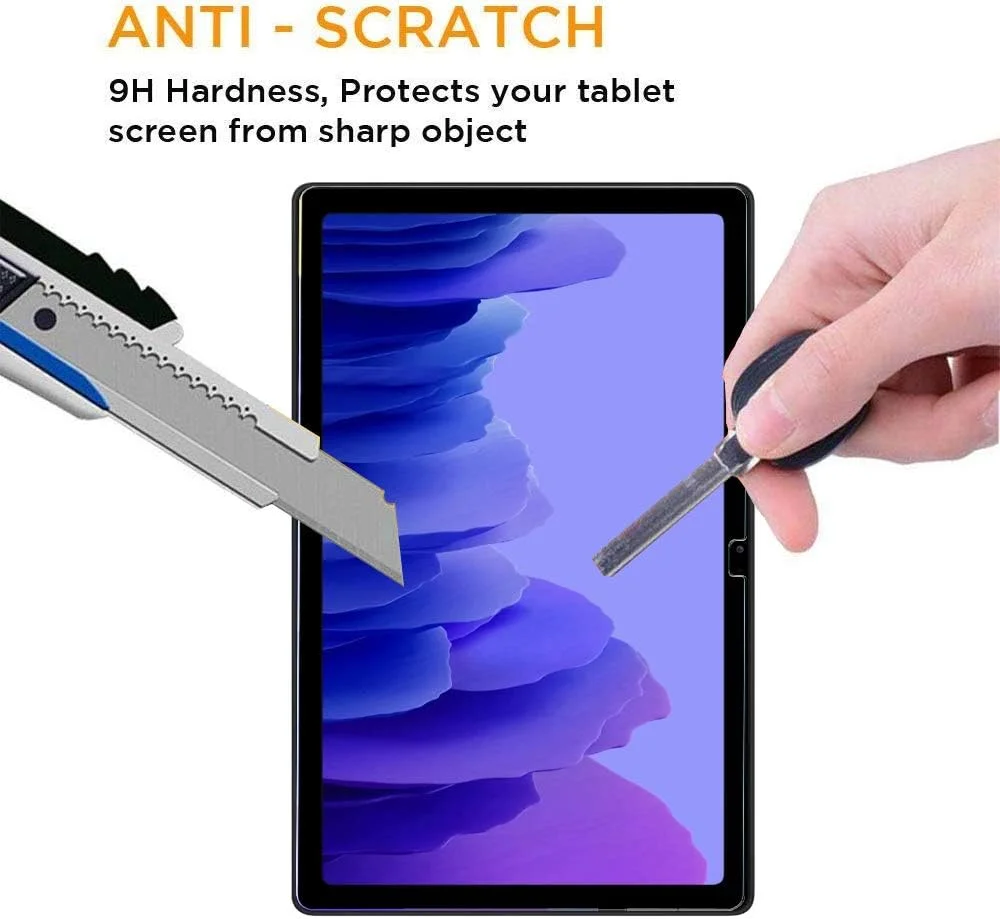 محافظ صفحه نمایش شیشه ای حرارت دیده پریمیوم Robustrion، بسته 2 عددی، [ضد خش] و [ضد لک] [بدون حباب] برای تبلت سامسونگ Tab A7 10.4 اینچ 2020 [-T500/T505/T507]