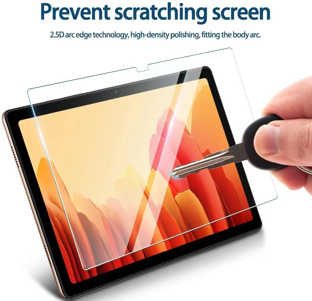 [2 عدد] محافظ صفحه نمایش شیشه ای حرارت دیده برای تبلت سامسونگ گلکسی تب A7 10.4 اینچ، محافظ صفحه نمایش شفاف HD برای تبلت سامسونگ گلکسی تب A7 10.4 اینچ [SM-T500/T505/T509]