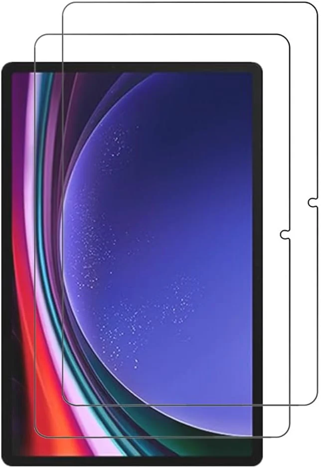 محافظ صفحه نمایش VIESUP برای گلکسی تب S9 11.0 اینچ، [2 عدد] محافظ صفحه نمایش شیشه ای حرارت دیده با سختی 9H HD برای Samsung Galaxy Tab S9 SM-X710 (11 اینچ)