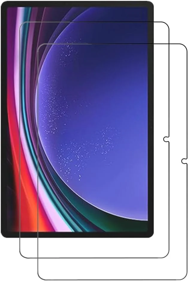 محافظ صفحه نمایش VIESUP برای گلکسی تب S9 11.0 اینچ، [2 عدد] محافظ صفحه نمایش شیشه ای حرارت دیده با سختی 9H HD برای Samsung Galaxy Tab S9 SM-X710 (11 اینچ)