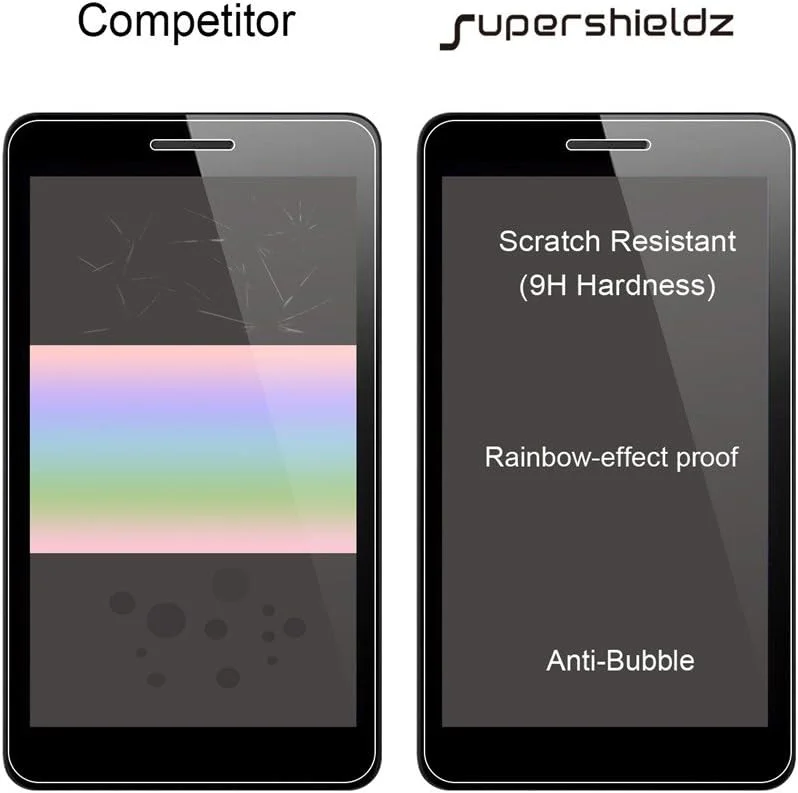 محافظ صفحه نمایش شیشه ای حرارت دیده Supershieldz برای تبلت سامسونگ گلکسی تب A 10.1، ضد خش، ضد اثر انگشت، بدون حباب محافظ صفحه نمایش شیشه ای حرارت دیده Supershieldz برای تبلت سامسونگ گلکسی تب A 10.1، ضد خش، ضد اثر انگشت، بدون حباب