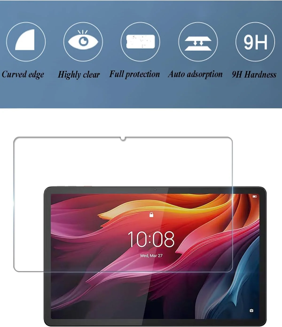 محافظ صفحه نمایش شیشه ای حرارت دیده برای تبلت لنوو تب K11 پلاس [بدون حباب] [سختی 9H] [مقاوم در برابر خراش] فیلم محافظ شیشه ای حرارت دیده برای لنوو تب K11 پلاس شفاف (2 عدد)