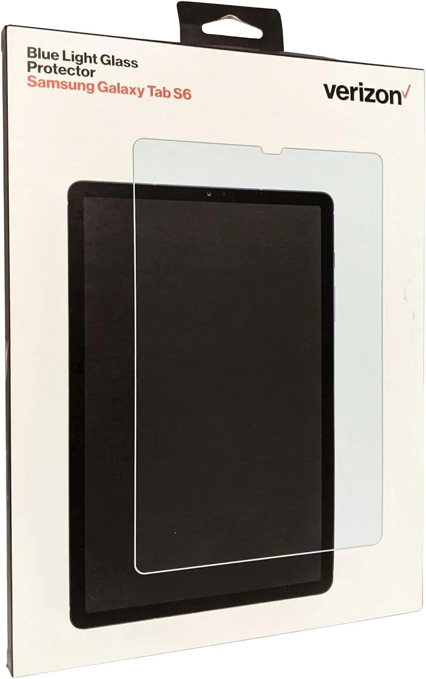 محافظ صفحه نمایش شیشه ای حرارت دیده فیلتر نور آبی Verizon برای Samsung Galaxy Tab S6