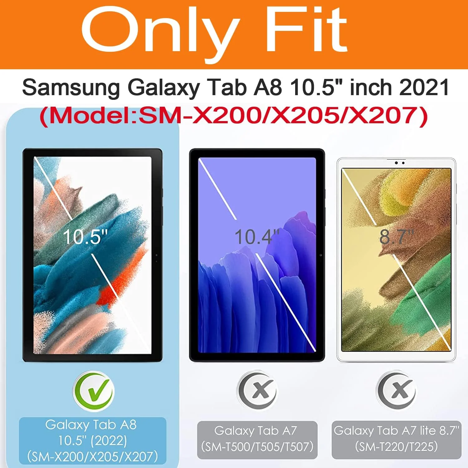 محافظ صفحه نمایش شیشه ای تبلت سامسونگ گلکسی تب A8 سایز 10.5 اینچ مدل SM-X200/X205/X207، بسته 2 عددی، ضد خش و ضد حباب، سازگار با قلم S Pen