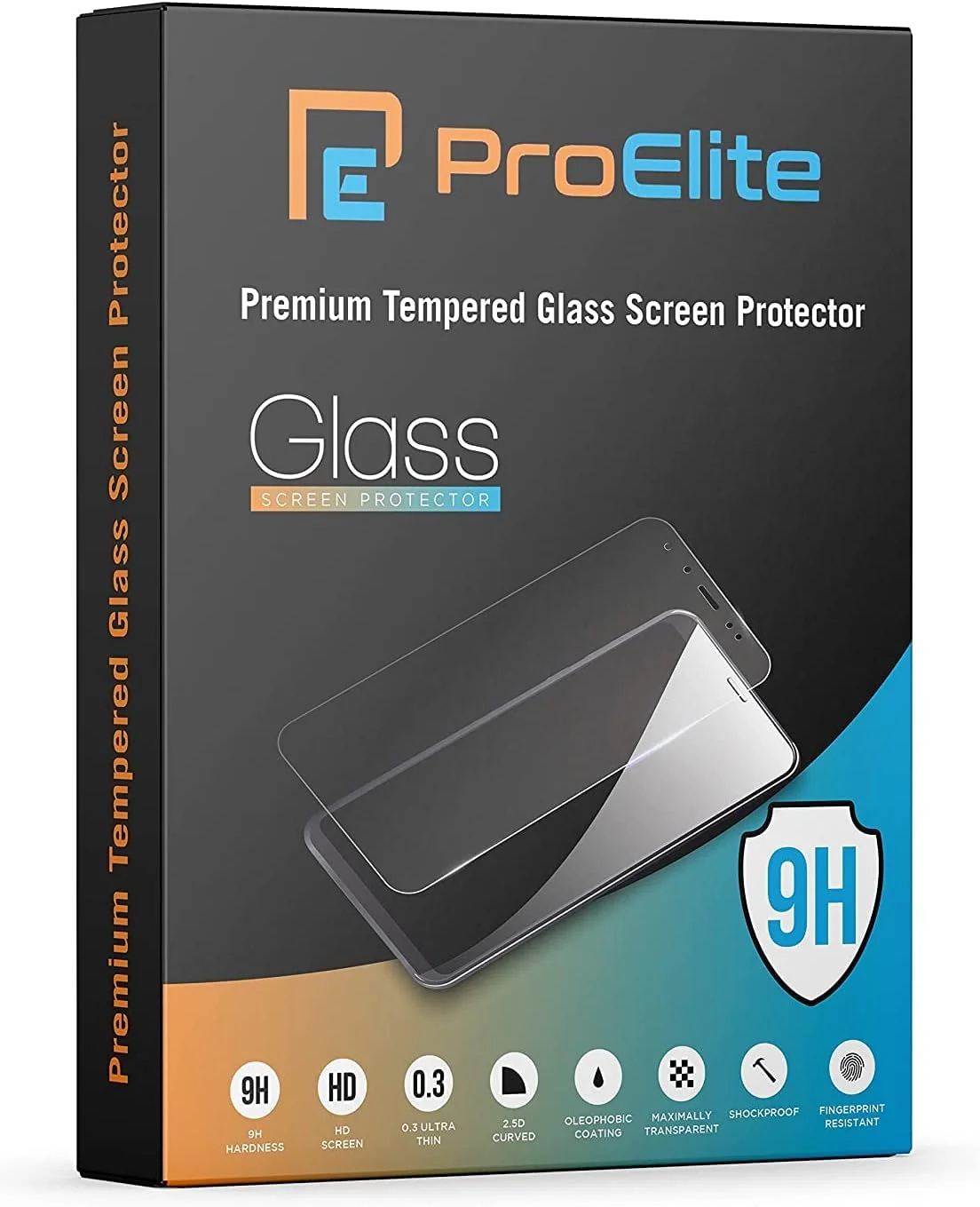 محافظ صفحه نمایش ProElite برای گلکسی تب S9 FE+/S10+ 12.4 اینچ، محافظ صفحه نمایش شیشه ای حرارت دیده ممتاز برای تبلت سامسونگ گلکسی تب S9 FE پلاس/S10 پلاس 12.4 اینچ