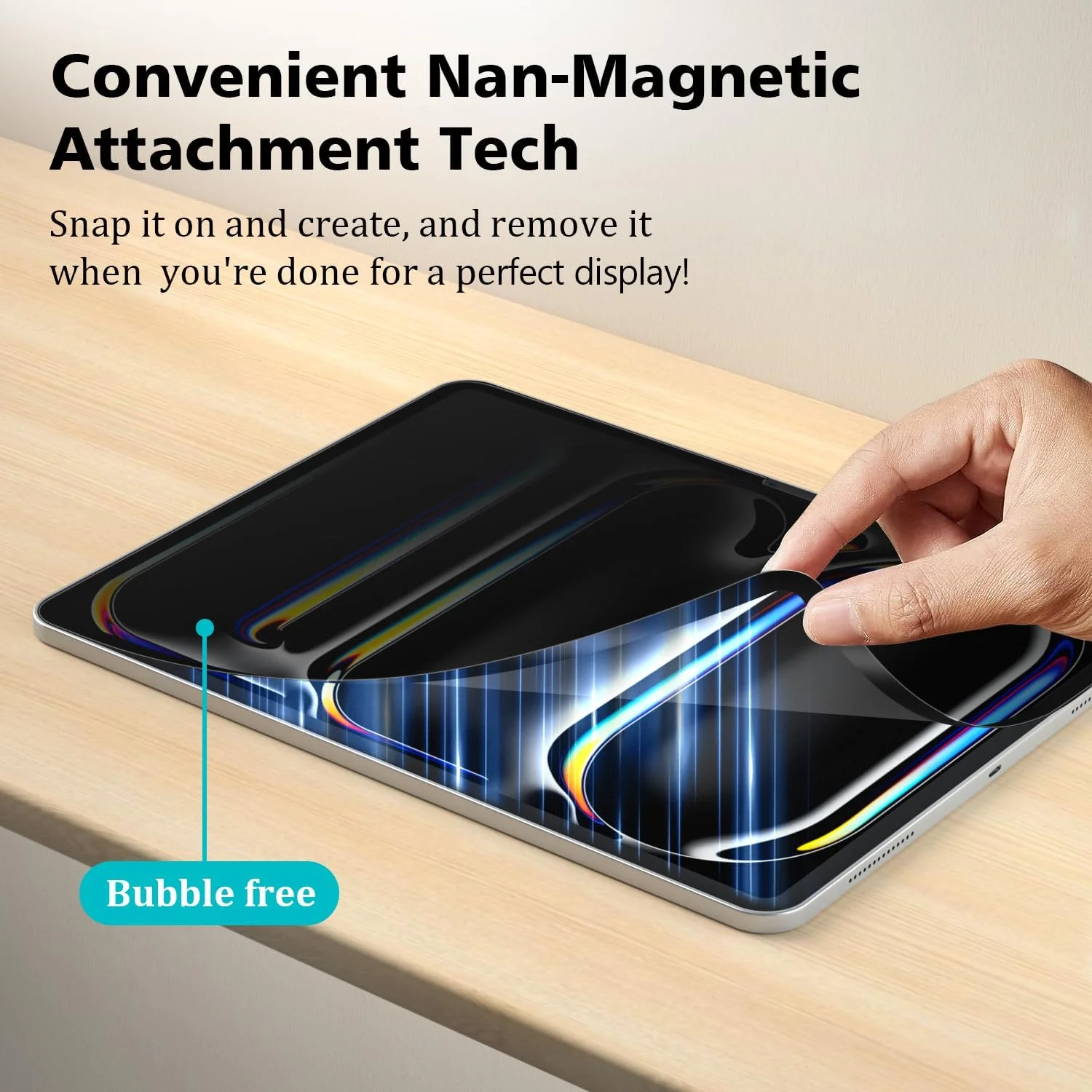 محافظ صفحه نمایش حریم خصوصی PYS برای آیپد پرو ۱۳ اینچ M4 2024، فیلتر حریم خصوصی نانو جداشدنی ۳۰ درجه، قابل استفاده مجدد و جداشدنی، روکش مات ضد تابش نور، ضد خش، نصب آسان