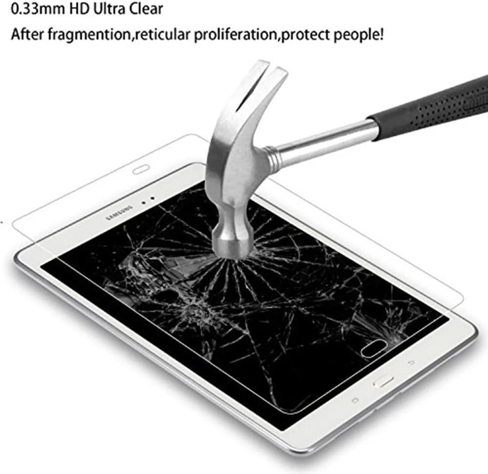 محافظ صفحه نمایش WEOFUN برای Samsung Galaxy Tab A 9.7، محافظ صفحه نمایش شیشه ای برای Samsung Galaxy Tab A 9.7 T550 / T555N [0.33 میلی متر، سختی 9H، شفافیت 99%]
