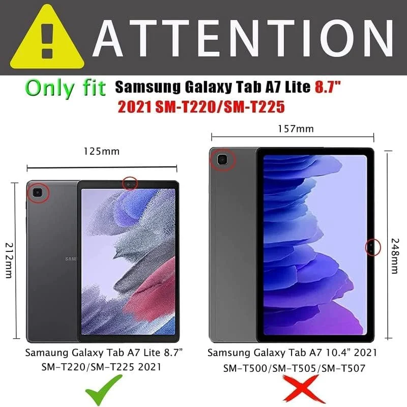 بسته 2 عددی محافظ صفحه نمایش شیشه ای حرارت دیده برای تبلت سامسونگ Tab A7 Lite (2021) 8.7 اینچ مدل T220/T225 [مقاوم در برابر خراش/HD] سختی 9H